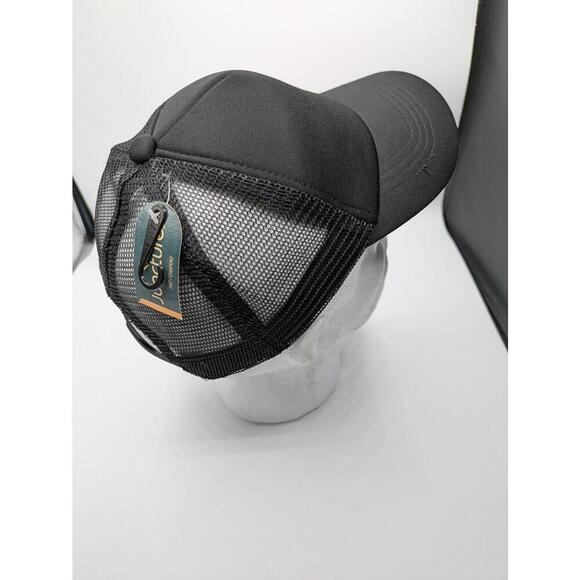 Plain Black Trucker Baseball Hat Cap with Mesh Back NWT - Picture 5 of 8